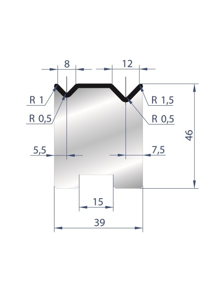 2052 - 2V Dies - Self-centering dies 88°