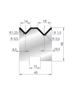 2053 - 2V Dies - Self-centering dies 88°