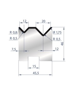 2054 - Dies 2V - Self-centering dies 88°