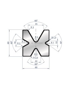 2034 - 4V L Dies - 60°