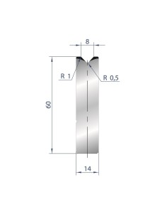 3160 - 1V Dies - Self-centering dies 88°
