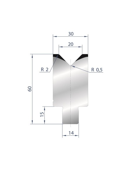 3164 - 1V Dies - Self-centering dies 88°
