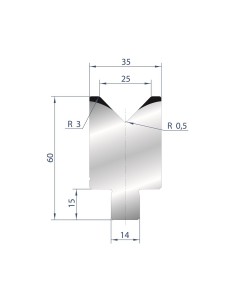 3165 - 1V Dies - Self-centering dies 88°