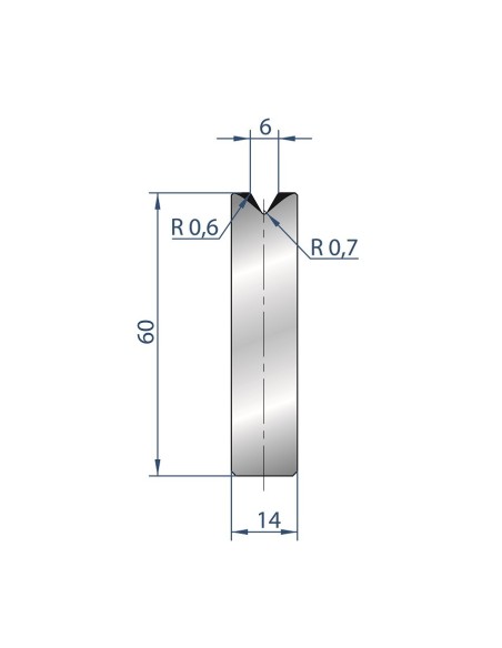 3193 - 1V Dies - Self-centering dies 60°