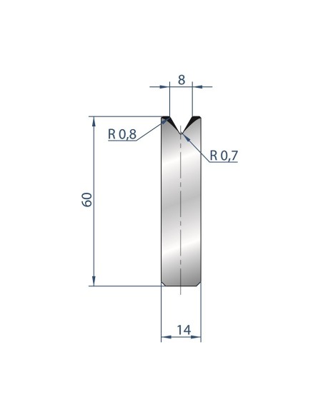 3194 - 1V Dies - Self-centering dies 60°