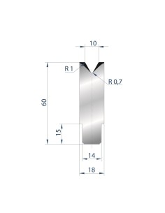 3195 - 1V Dies - Self-centering dies 60°