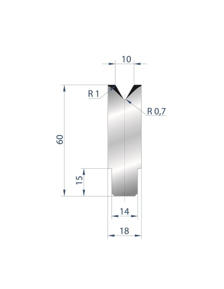 3195 - 1V Dies - Self-centering dies 60°