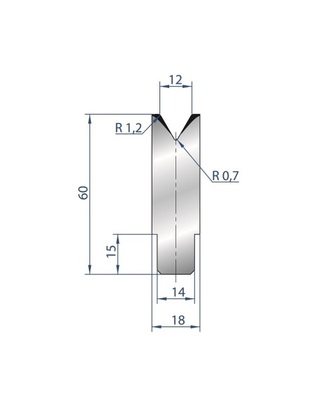 3196 - 1V Dies - Self-centered dies 60°