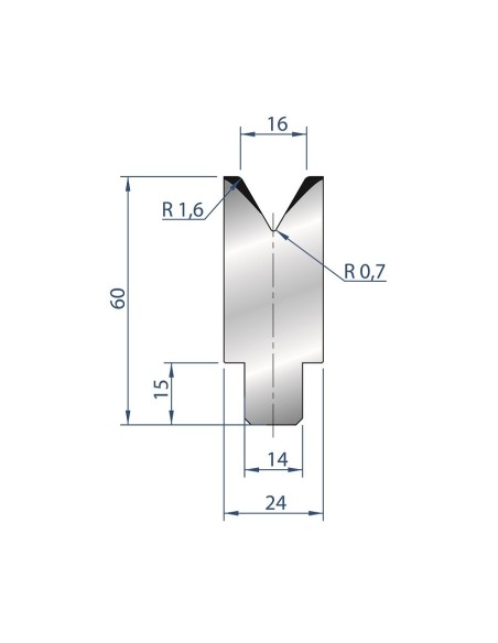 3197 - 1V Dies - AutocentrantiSelf-centering dies 60°