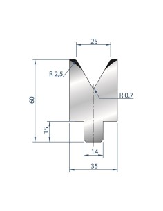 3199 - 1V Dies - Self-centering dies 60°