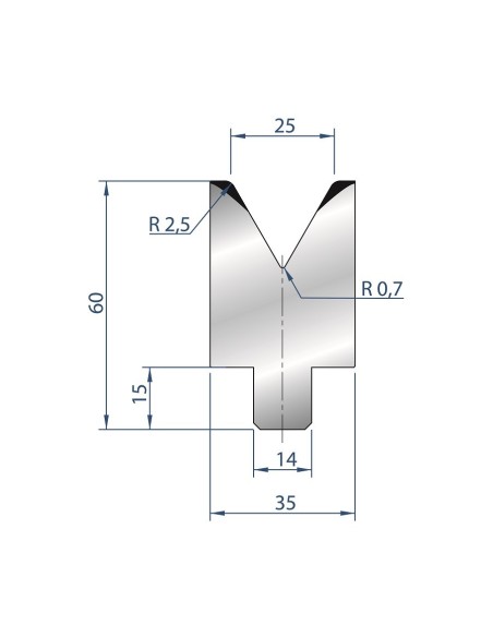 3199 - 1V Dies - Self-centering dies 60°