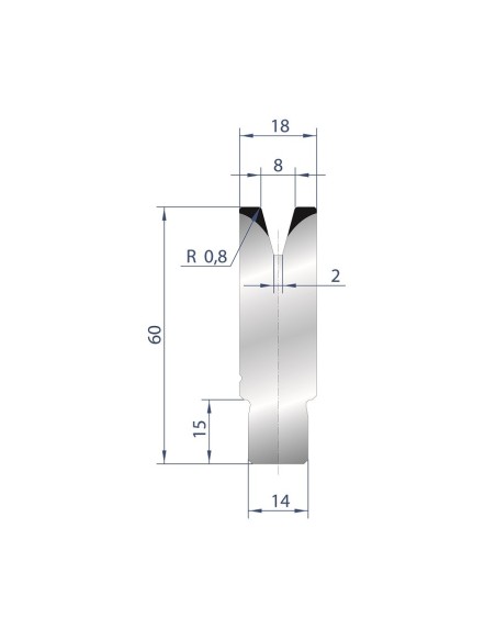 3167 - 1V Dies - Self-centering dies 30°