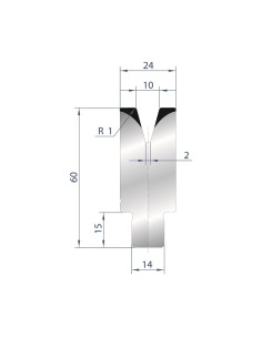 3168 - 1V Dies - Self-centering dies 30°