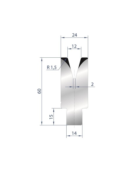 3169 - 1V Dies - Self-centering dies 30°