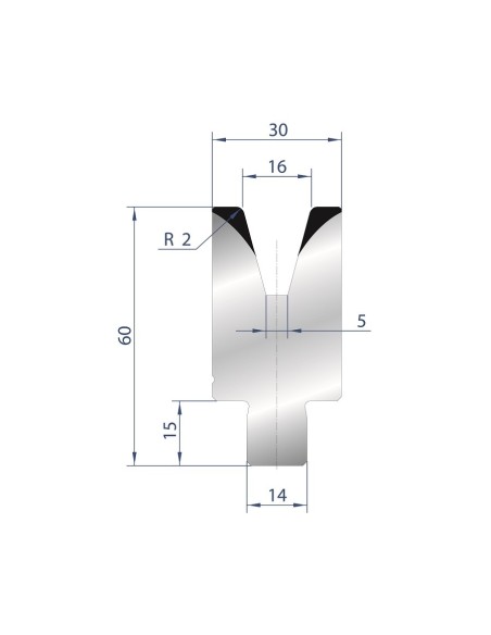 3170 - 1V Dies - Self-centering dies 30°