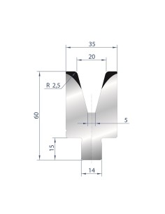 3171 - 1V Dies - Self-centering dies 30°