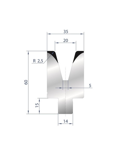 3171 - 1V Dies - Self-centering dies 30°