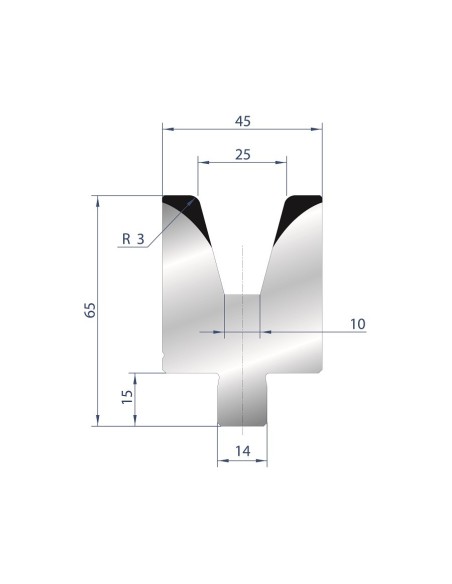 3172 - 1V Dies - Self-centering dies 30°