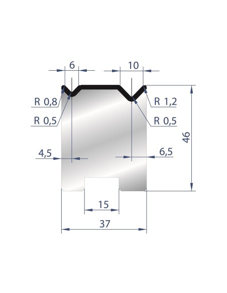 2050 - 2V Dies - Self-centered dies 88°