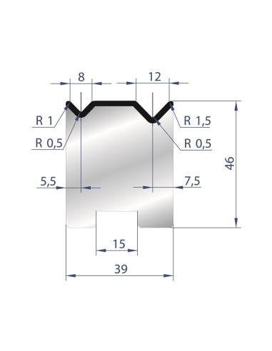 2052 - 2V Dies - Self-centering dies 88°