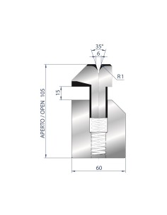 3039 PN- Pneumatic flattening hemming tools 35°