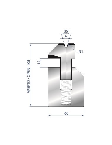 3039 PN- Pneumatic flattening hemming tools 35°