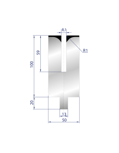 3157 - Flattening hemming tools 28°