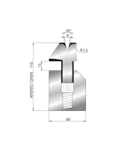 3041 PN- Pneumatic flattening hemming tools 30°