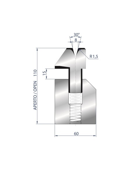 3041 - Flattening hemming tools 30°